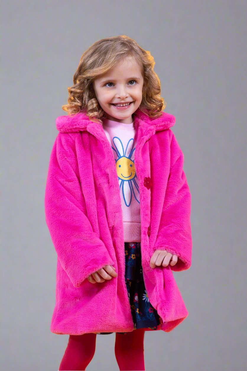 Agatha Ruiz de la Prada Fushia Faux Fur Coat