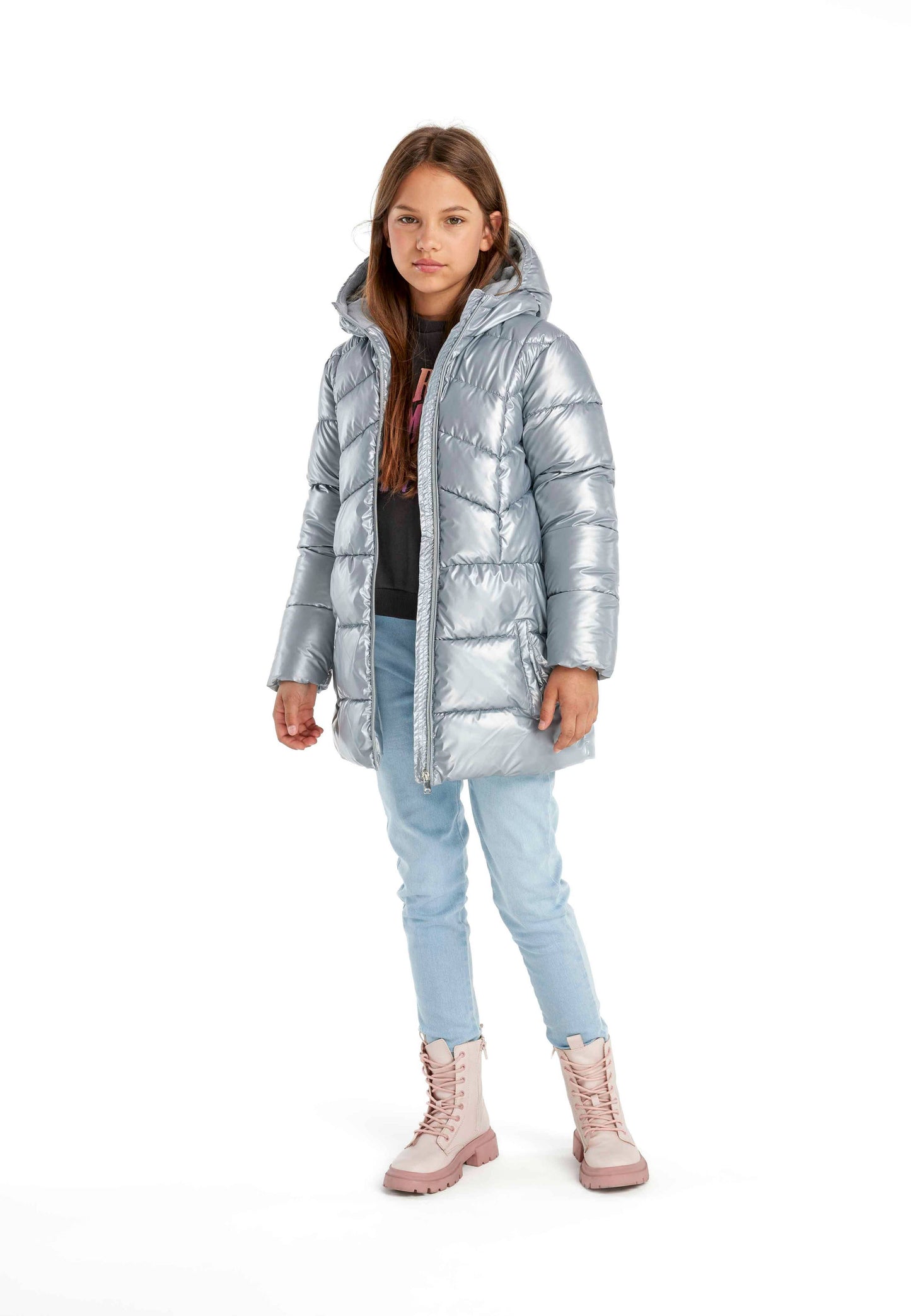 Minotti Metallic Puffer Coat Silver *In store now*