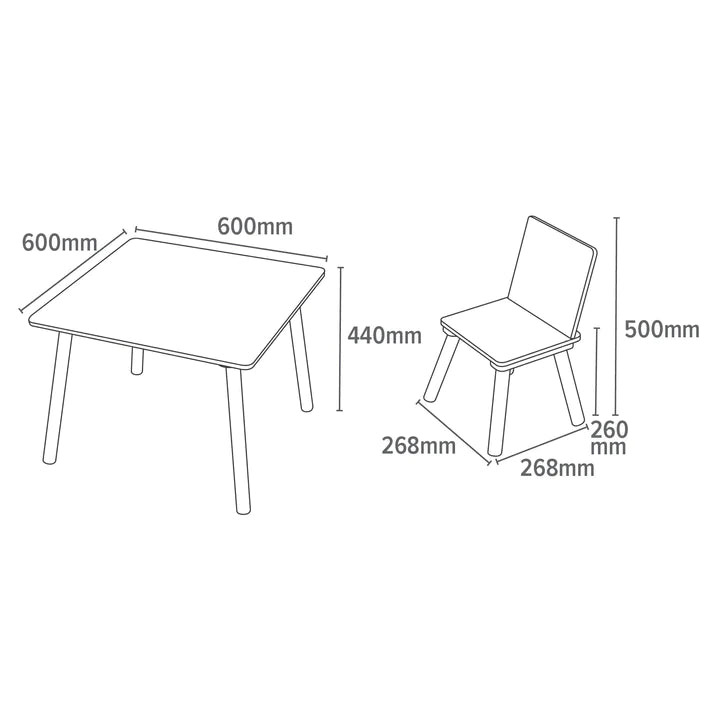 Safari Square Table and Chair Set