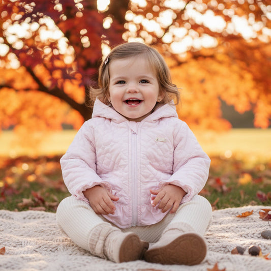 Amore Girls Pink Quilted Jacket