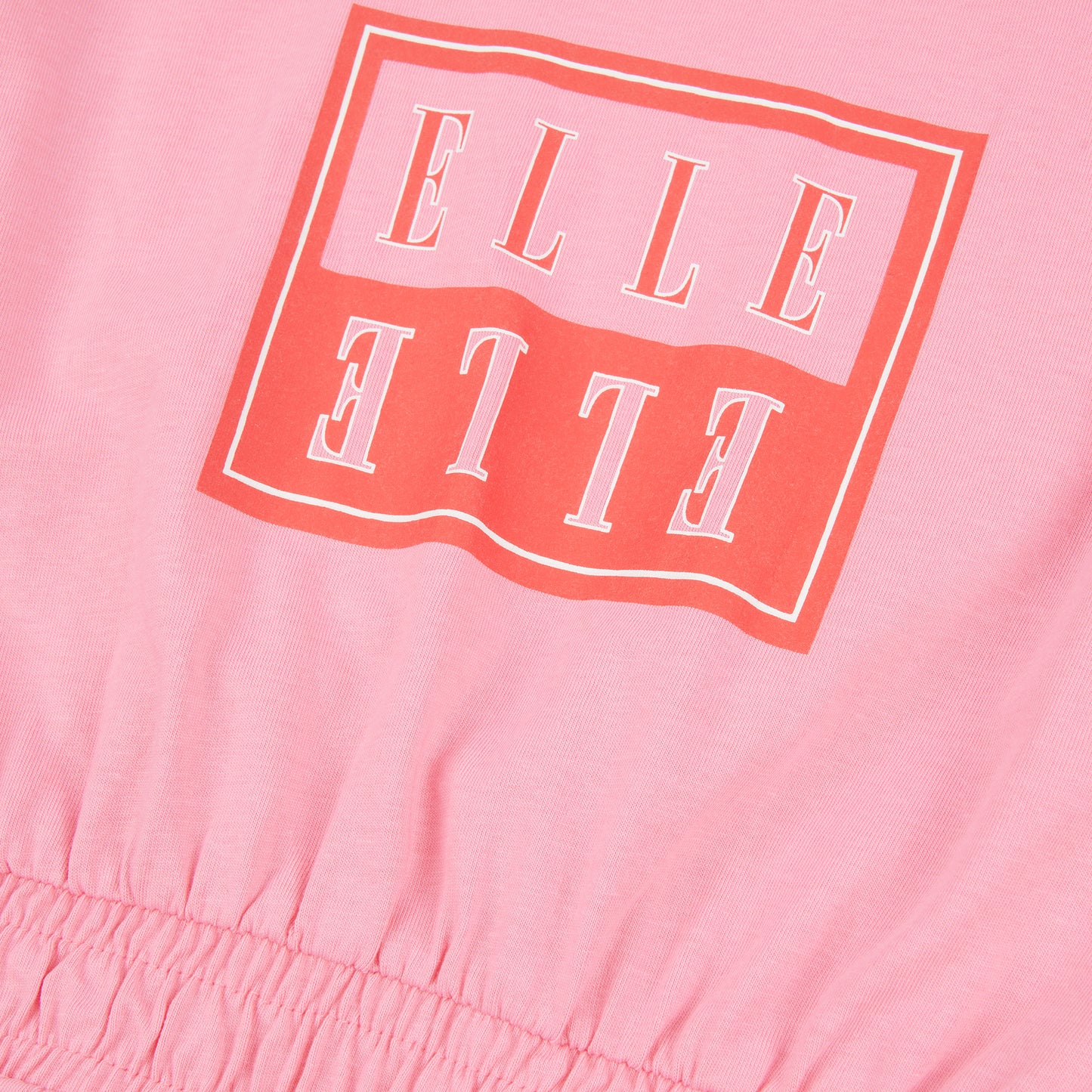ELLE Girls Plumeria Pink Block Logo Dress