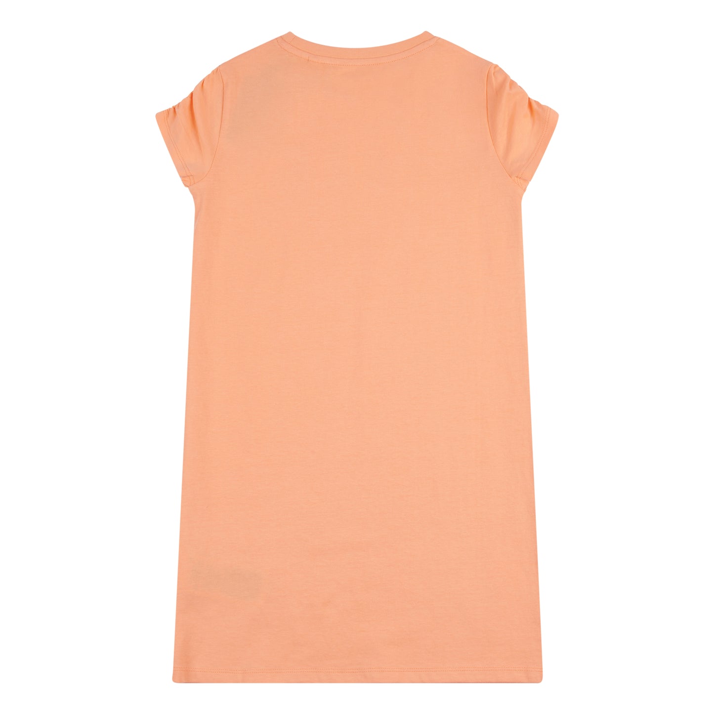 ELLE Girls Cantaloupe Ruche Cap Sleeve Logo Dress