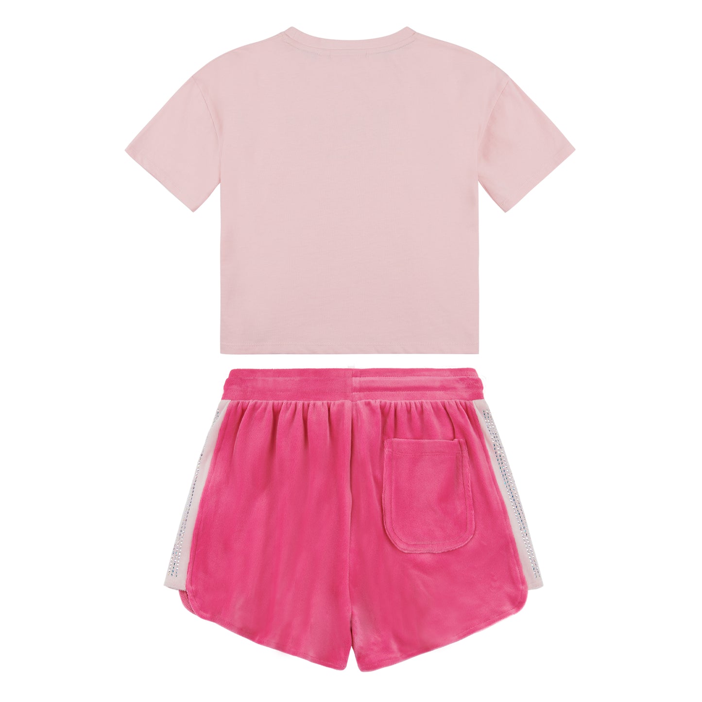 Juicy Couture Girls Blossom Overside T shirt and Runner Shorts Set
