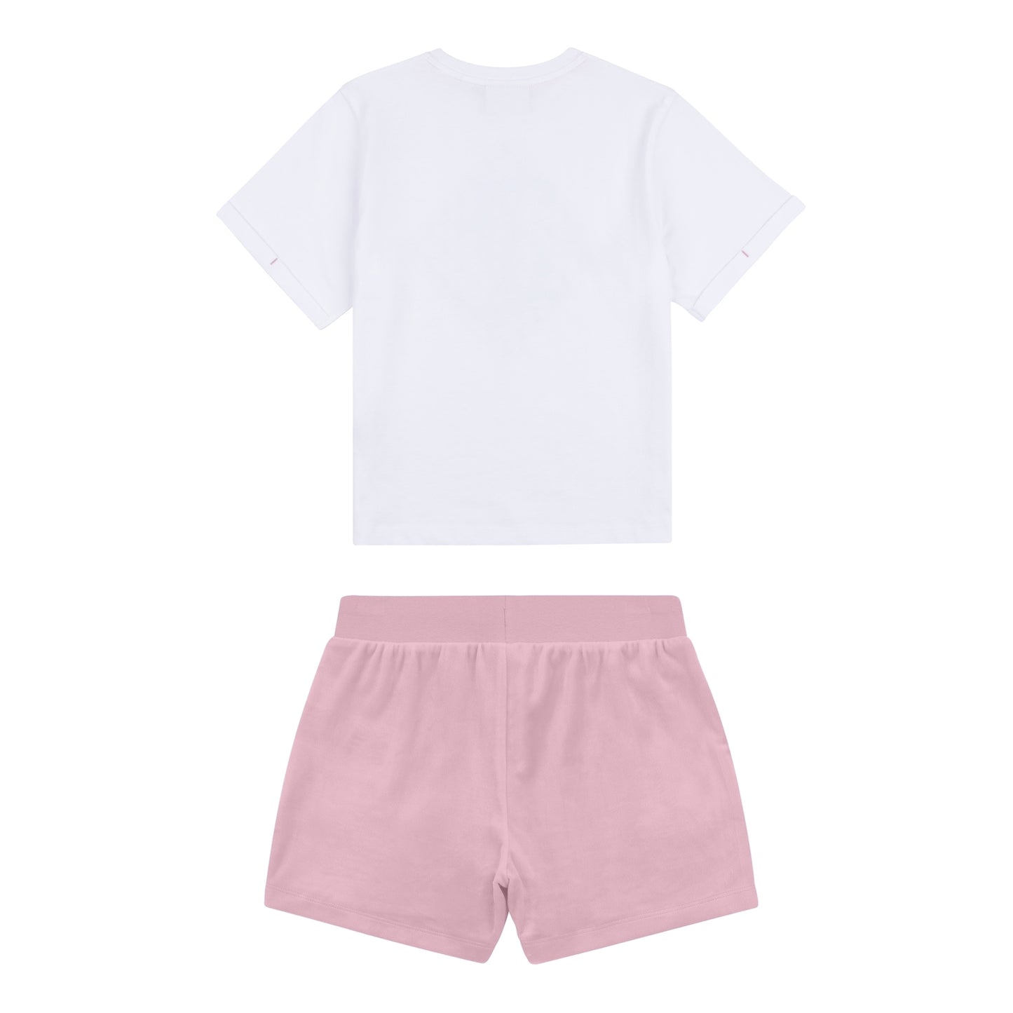 Juicy Couture Girls Pink Necta T shirt and Velore Shorts Set