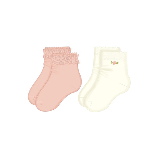 Mayoral Baby Girl Rose Dressy socks set