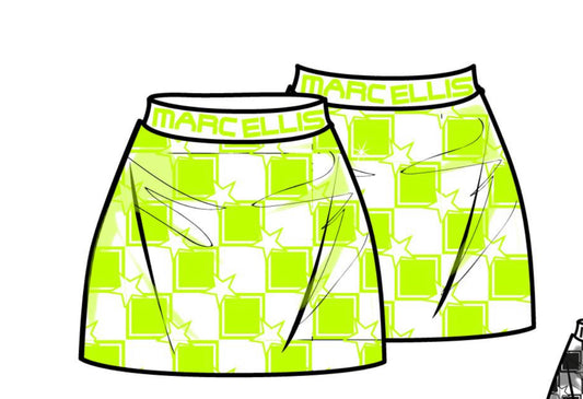 Marc Ellis White/ Lime Skirt