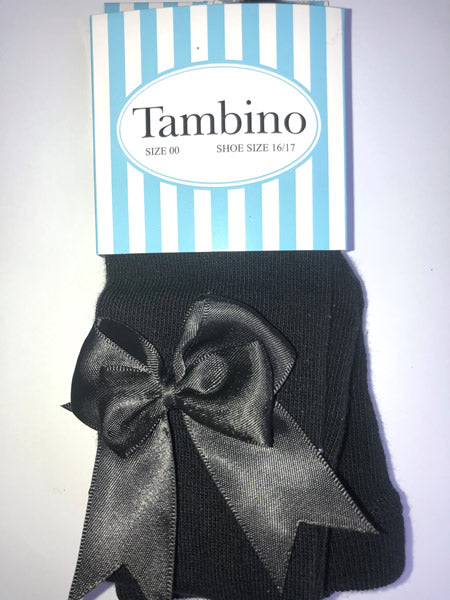 Tambino Bow Tights Grey