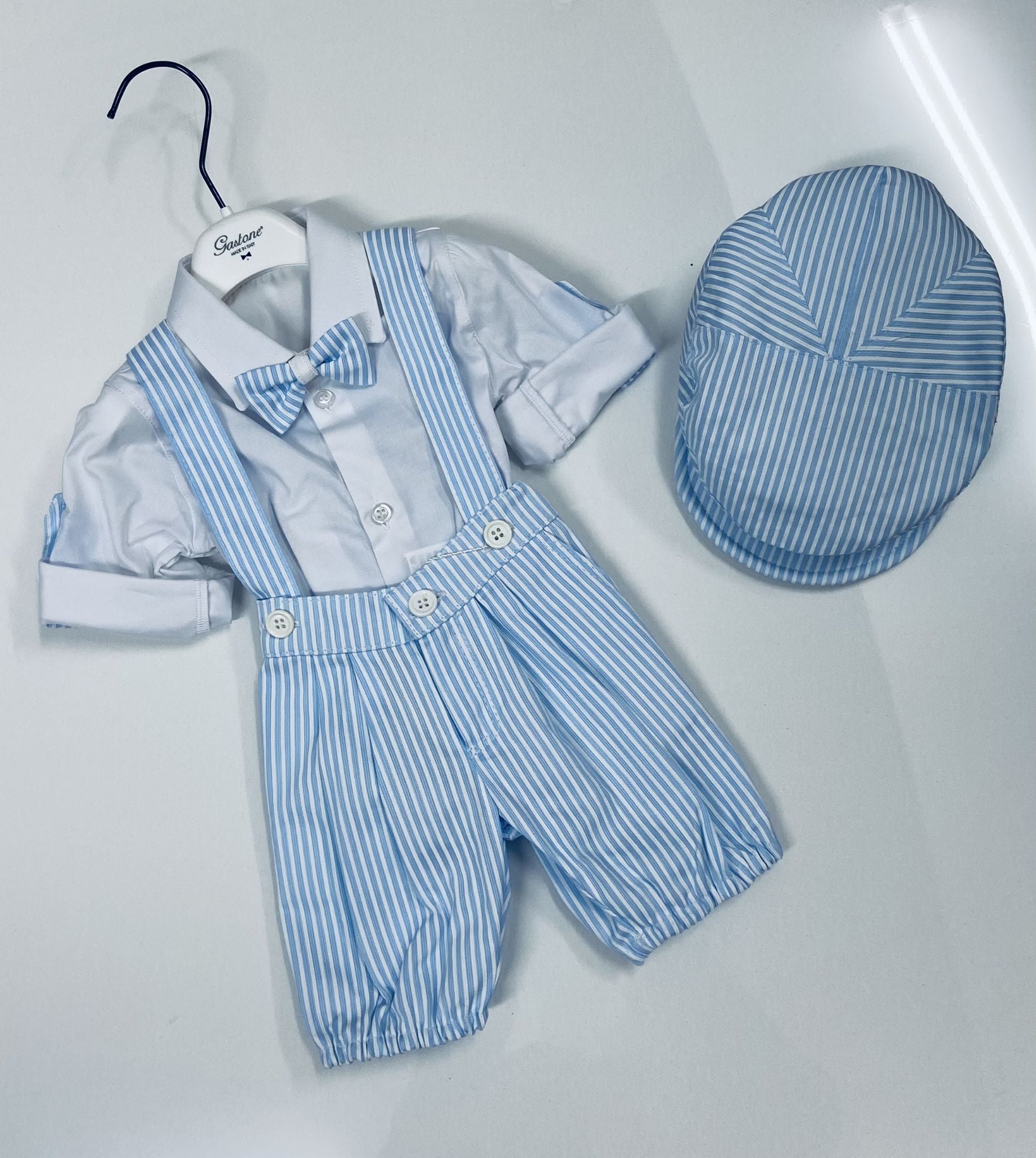 Allegra & Gastone SS22 Boys 3-piece with cap Blue