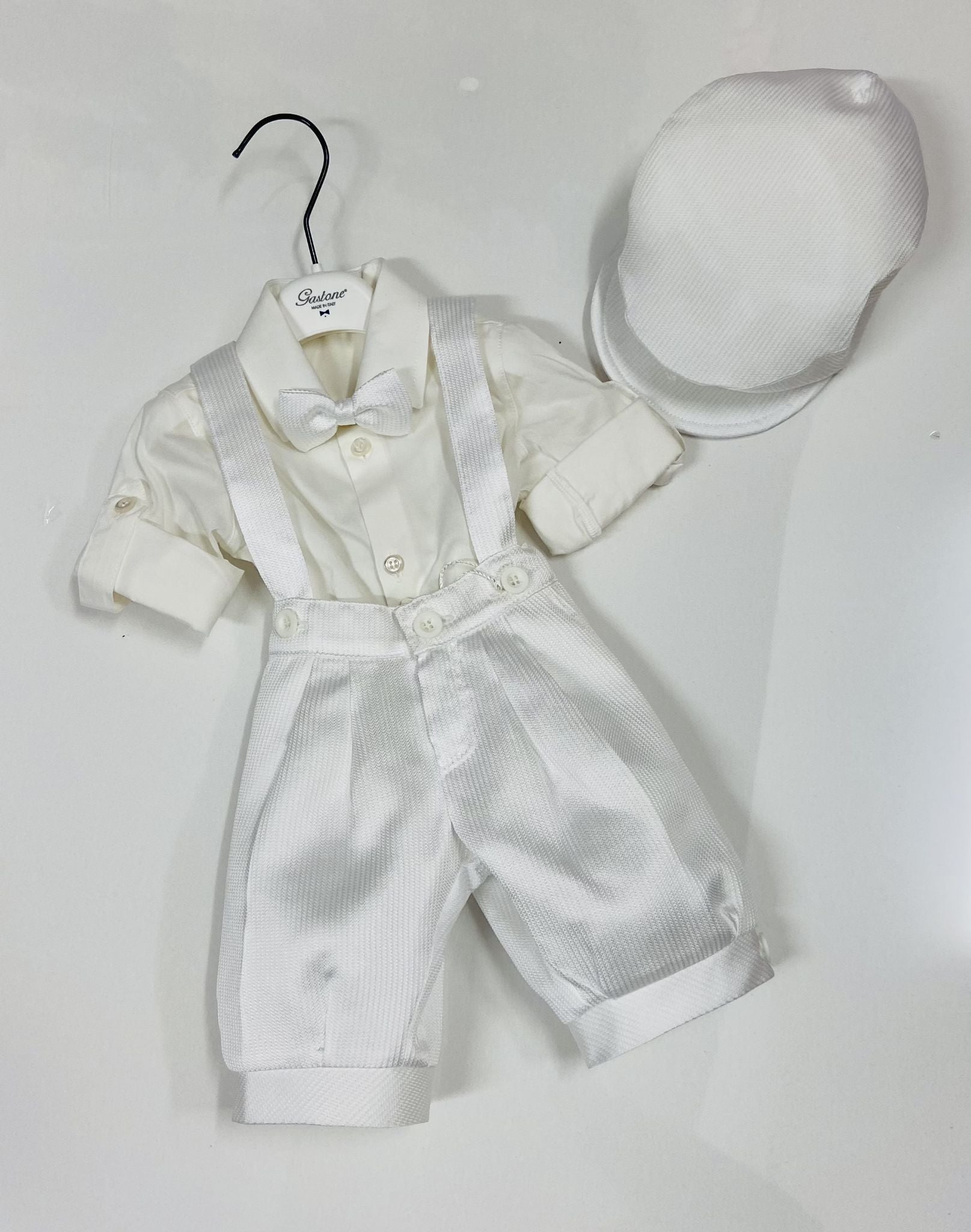 Allegra & Gastone SS22 Boys 3-piece with cap Cream