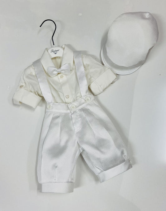 Allegra & Gastone SS22 Boys 3-piece with cap Cream