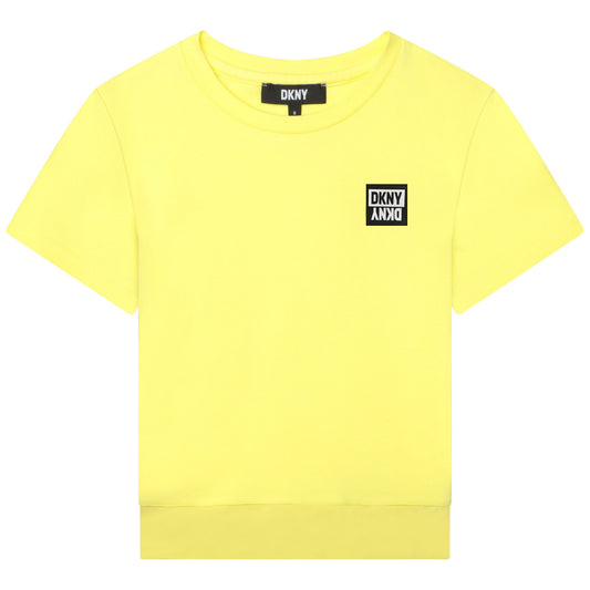 DKNY Girls Olive/Lemon T shirt