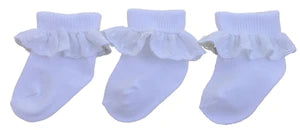 Pex Sophie White Lace Socks Three Pack
