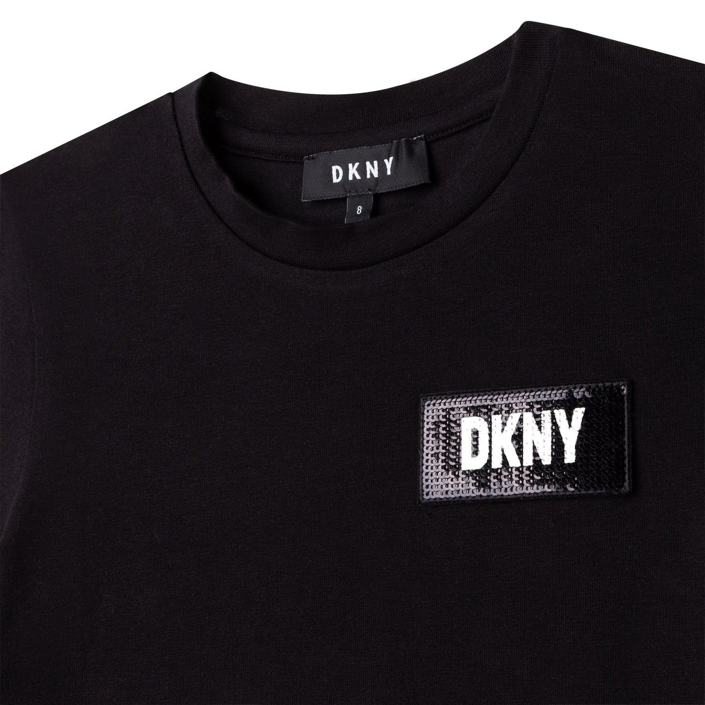 DKNY Girls Black Short Sleeved T shirt