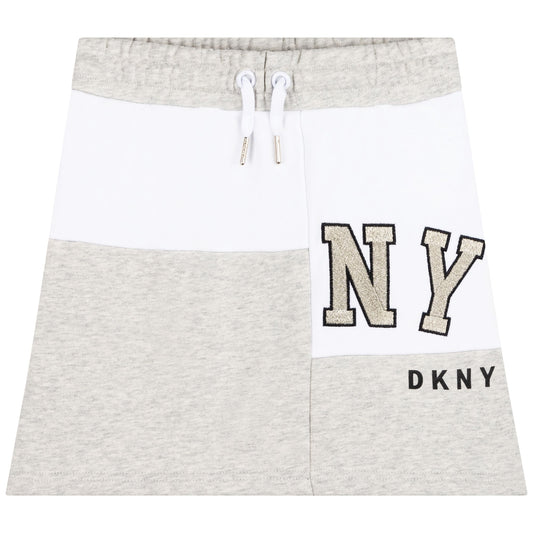 DKNY Girls White & Gold Fancy Skirt