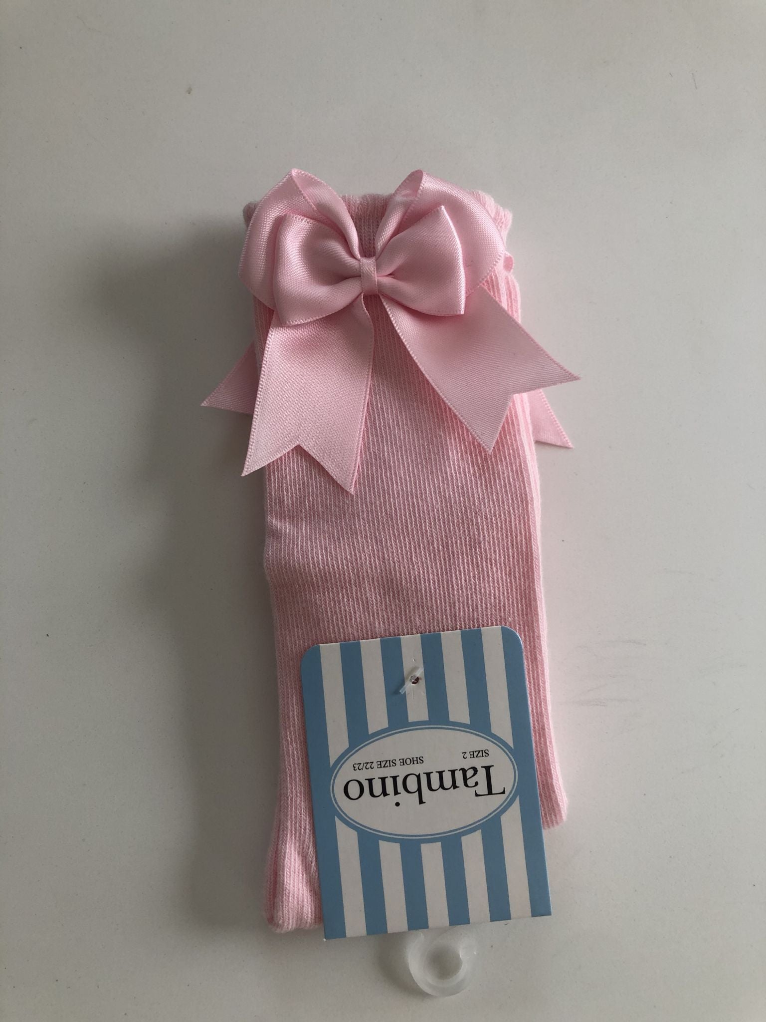 Tambino Knee High Baby Pink Bow Socks – Dolly Day Dreams Little