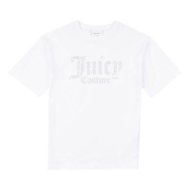 Juicy Couture Luxe Diamonte White Fitted T shirt