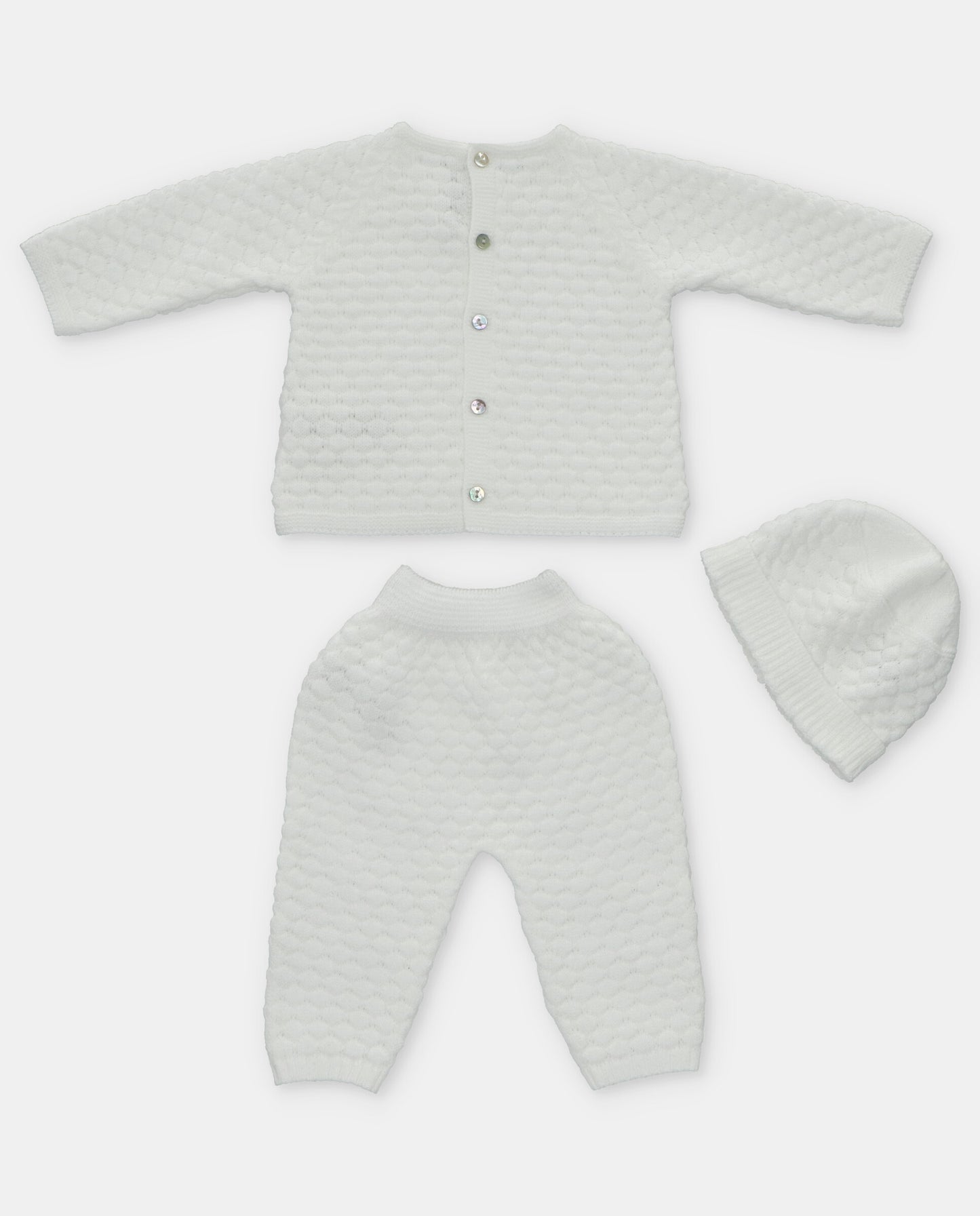 Martin Aranda White Three Piece Baby Set