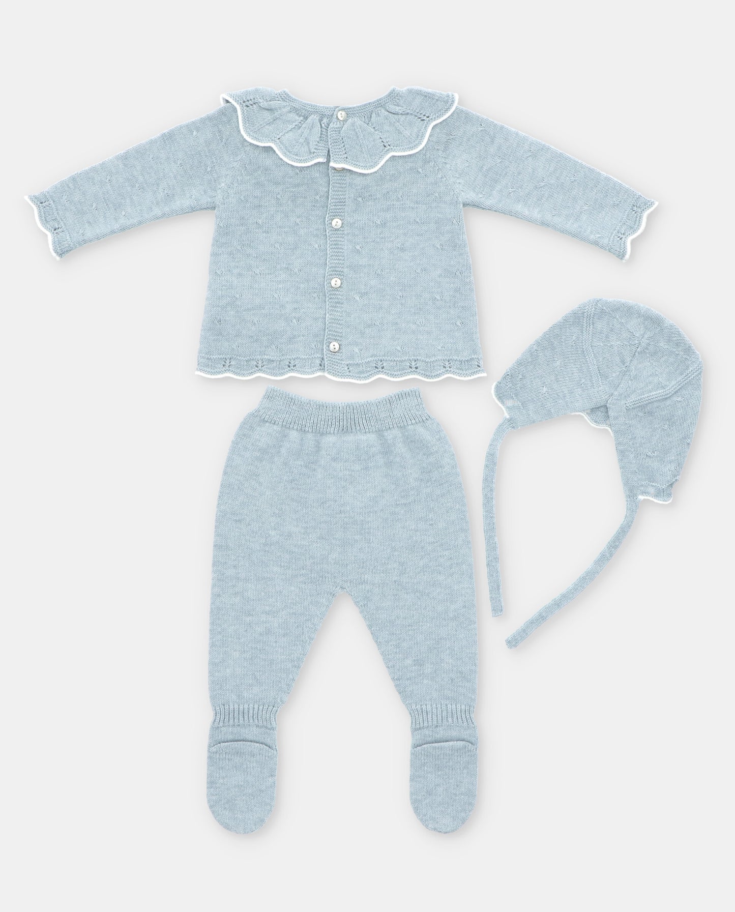 Martin Aranda Baby Blue Three Piece Baby Set