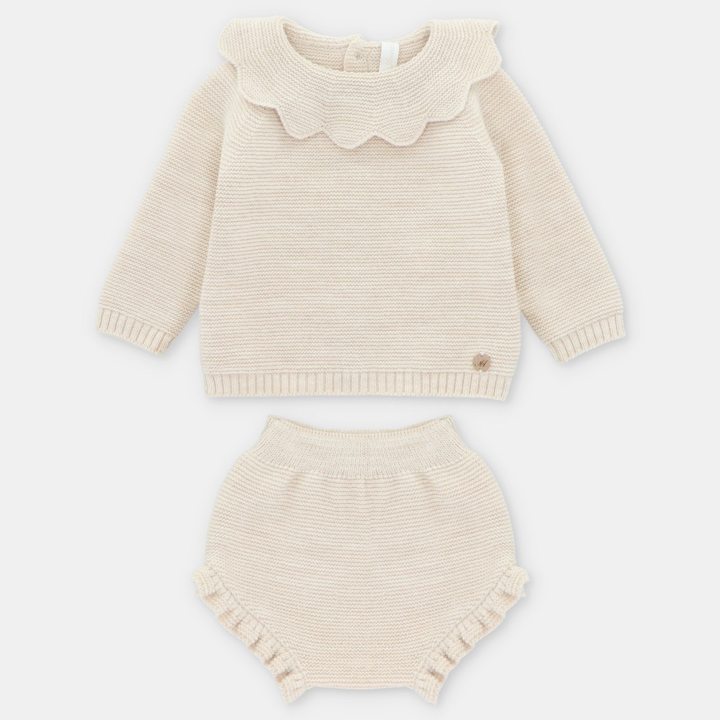 Martin Aranda Boys Knitted Collar Stone 3PC Set