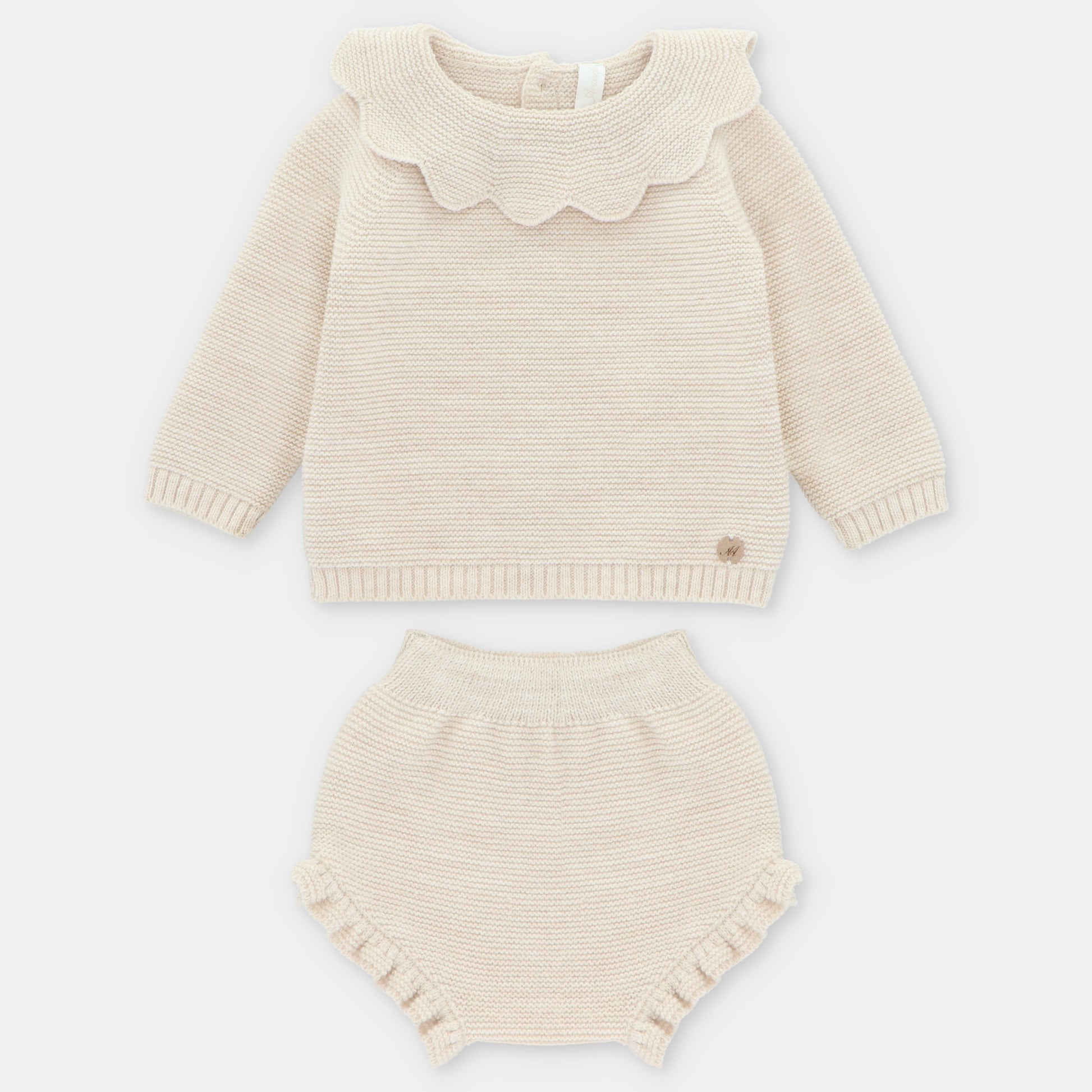 Martin Aranda Boys Knitted Collar Stone 3PC Set