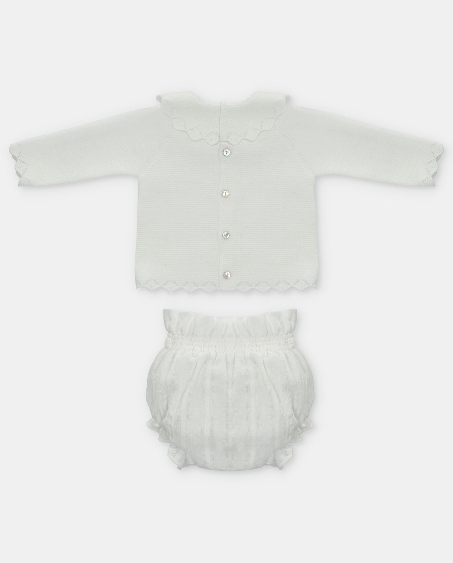 Martin Aranda White Two Piece Shorts Set