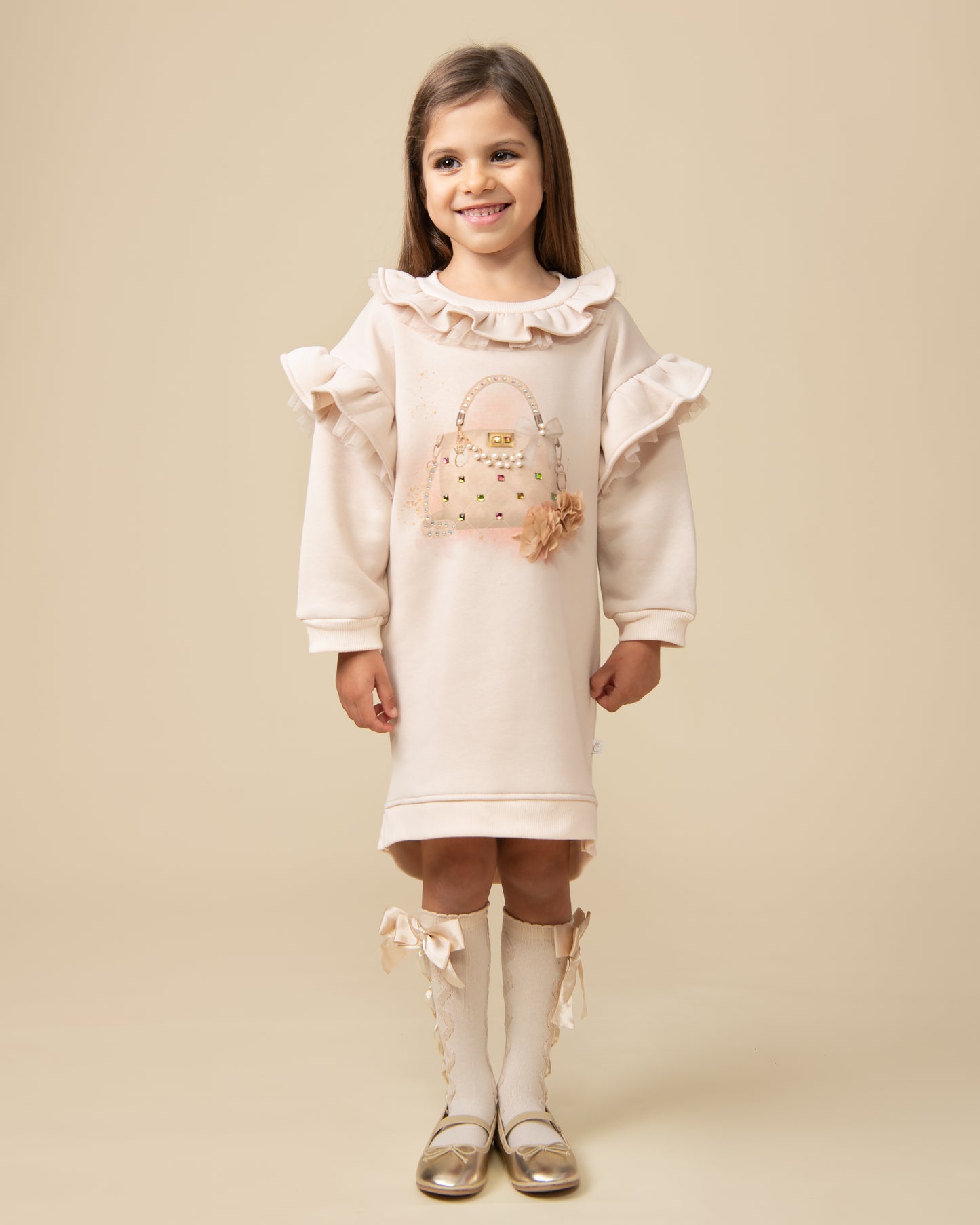 Caramelo Kids Girls Mink Pure Luxe Dress