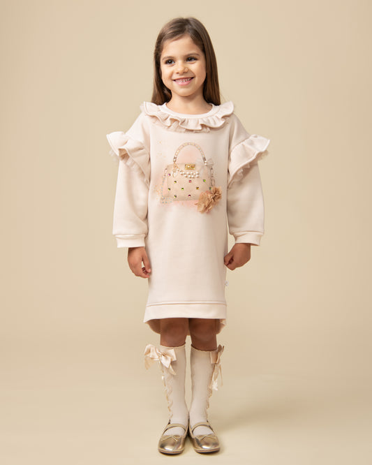 Caramelo Kids Girls Mink Pure Luxe Dress