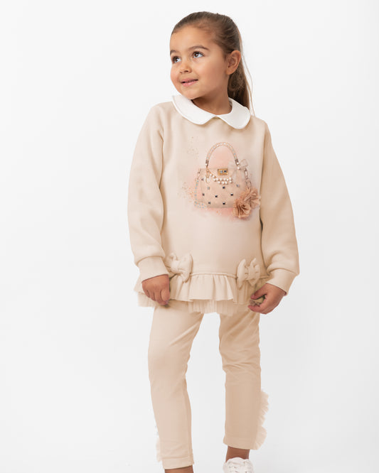 Caramelo Kids Girls Mink Pure Luxe Sweater Set