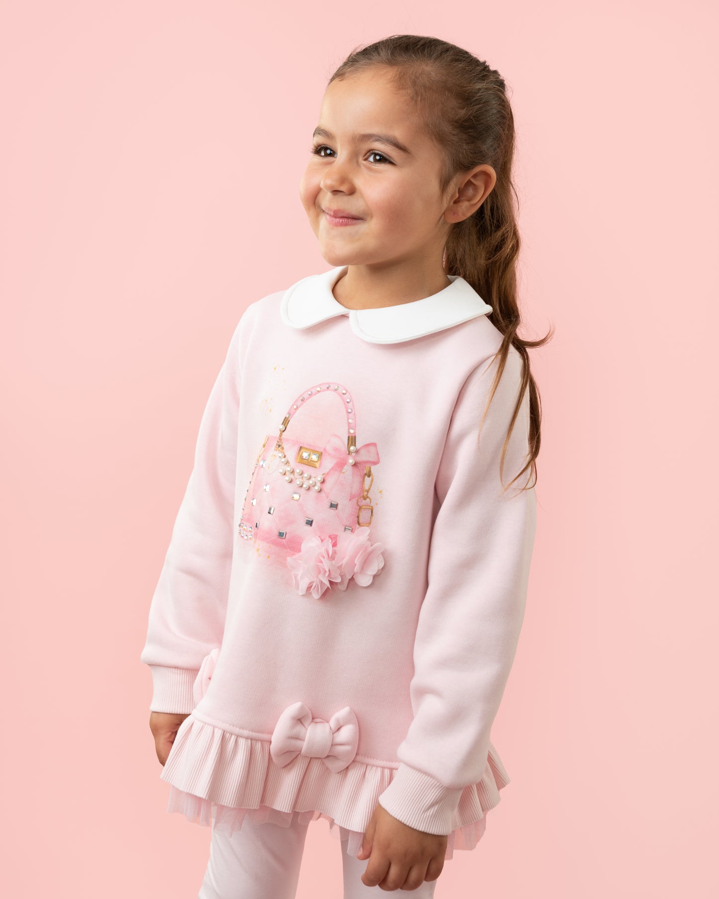 Caramelo Kids Girls Pink Pure Luxe Sweater Set