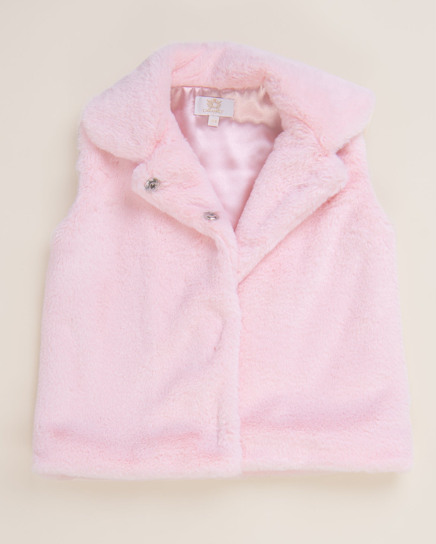 Caramelo Kids Girls Pink Faux Fur peter Pan Gillet