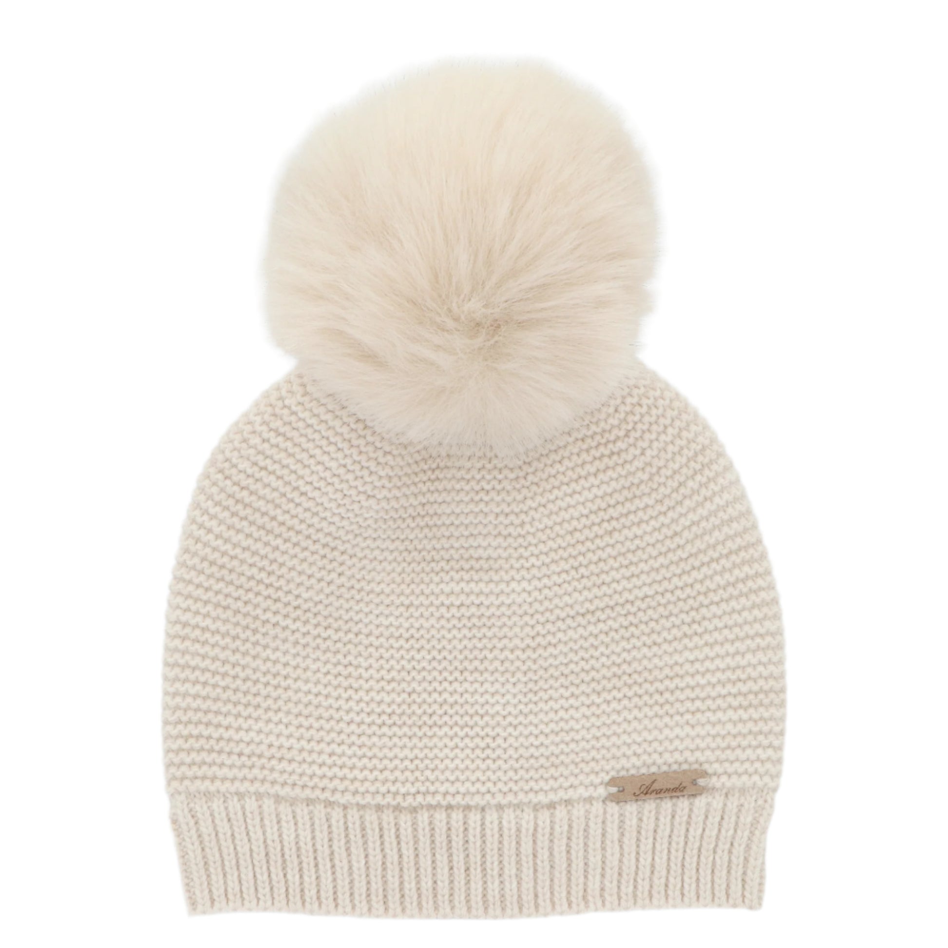 Martin Aranda Knitted Stone Fur Hat