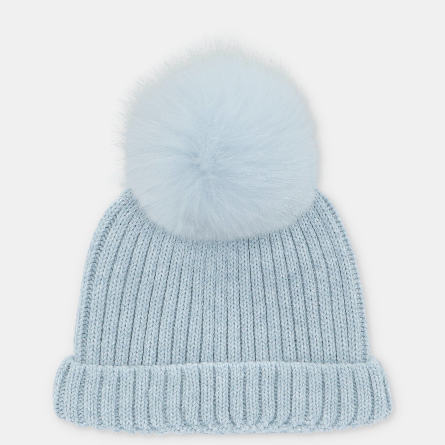 Martin Aranda Boys Knitted Blue Fur Hat *Preorder