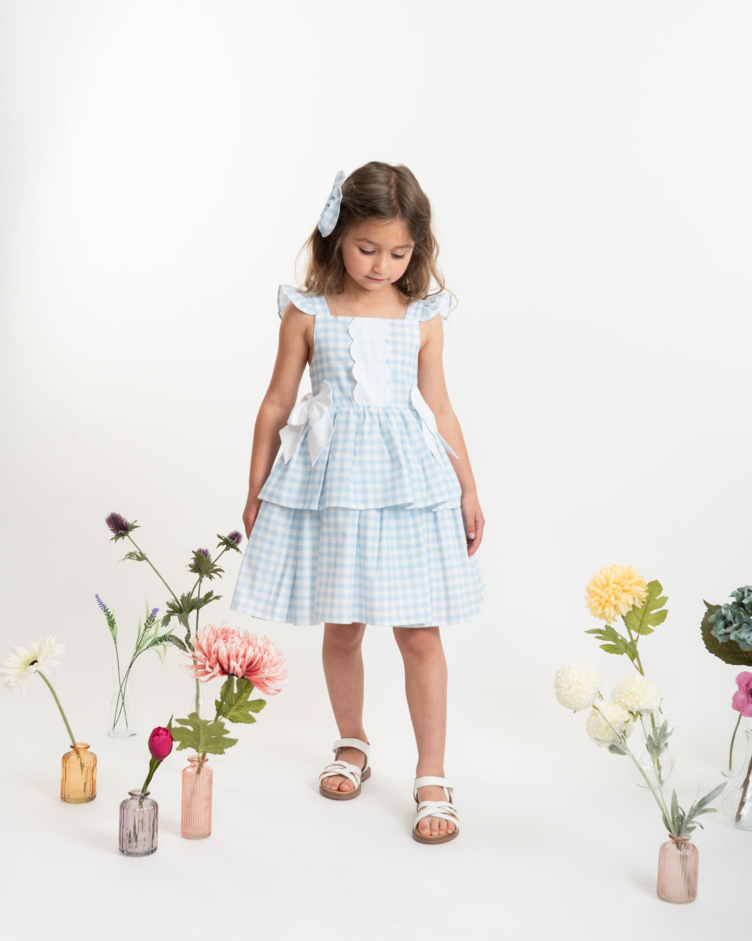 Caramelo Kids Girls Sky Country Kitchen Bow Dress