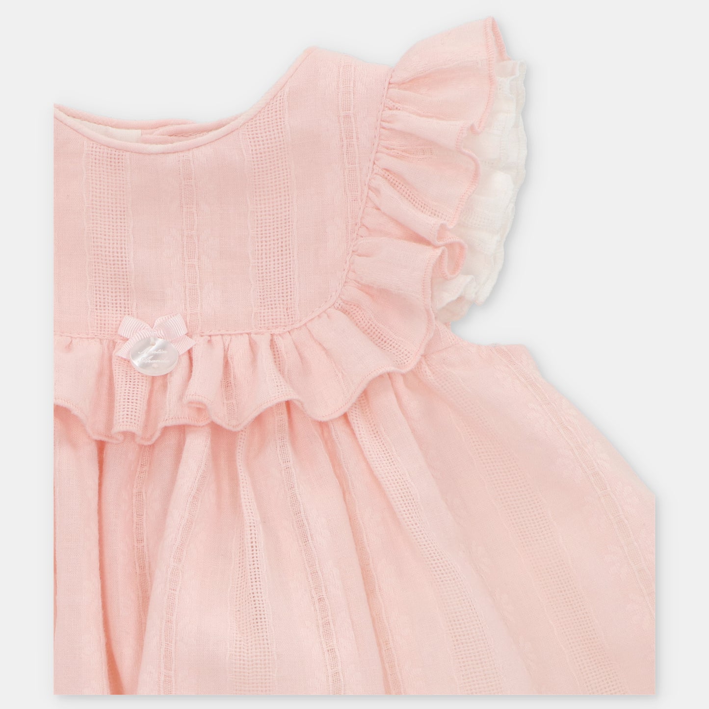 Martin Aranda Girls Pink Blush Blouse & Bloomers