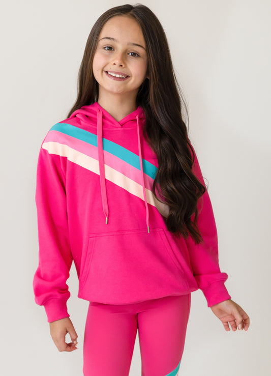 D by Dolly Fushia Oversized Rainbow Jumper