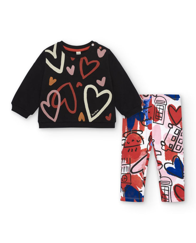 Tuc Tuc Cartoon Calling Heart Leggings Set