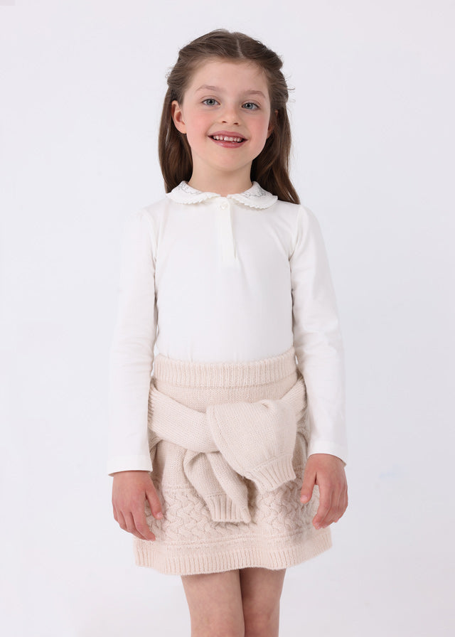 Mayoral AW23 Mini Girl Natir-plat L/s basic polo