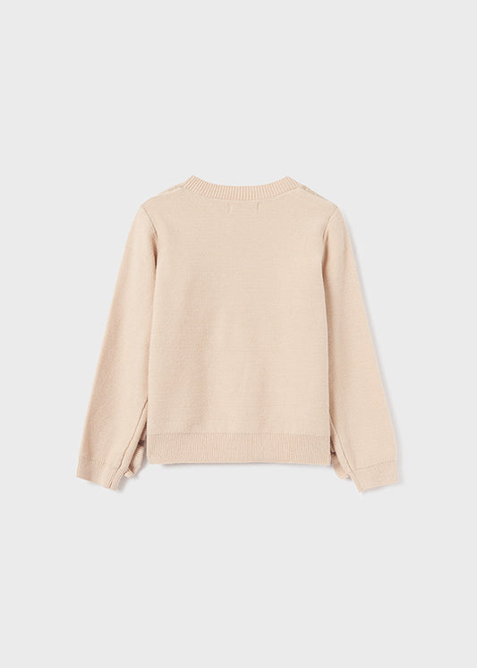 Abel & Lula AW23 Beige Structured Sweater