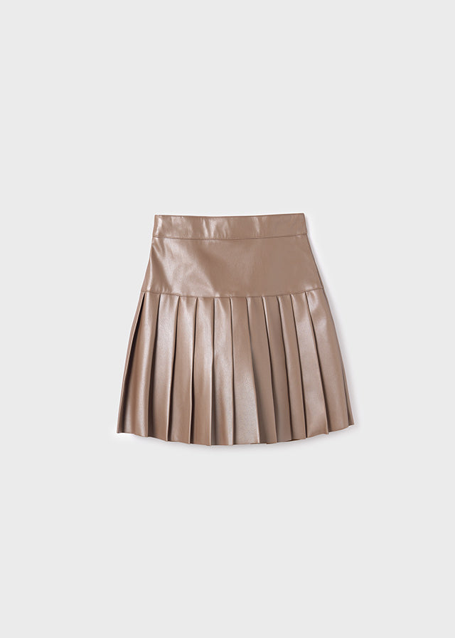 Mayoral AW23 Girl Mocha Faux leather skirt – Dolly Day Dreams & Little ...