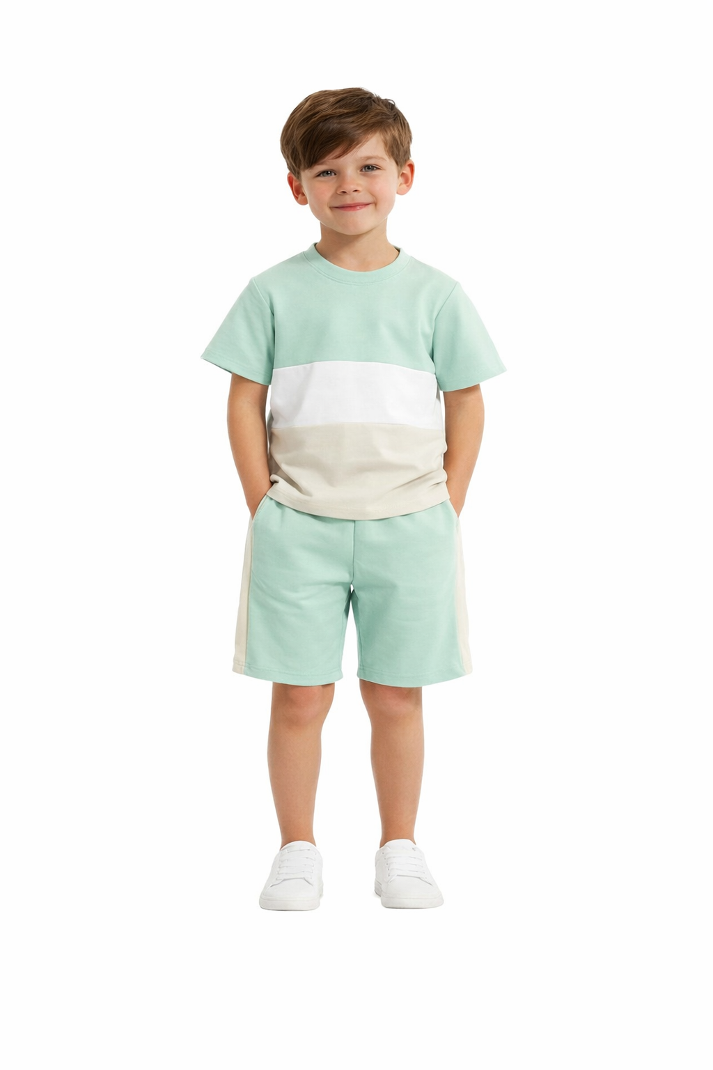 Boys Shorts Set Mint Green
