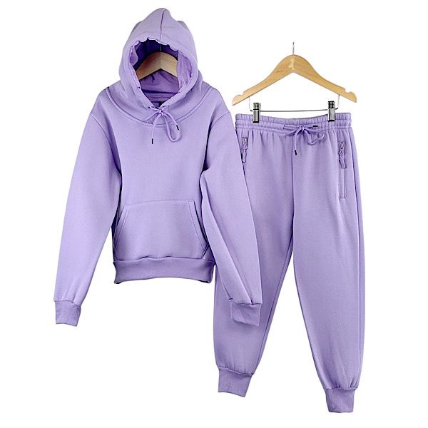 Girls Lilac Purple 2PC Hoodie Tracksuit