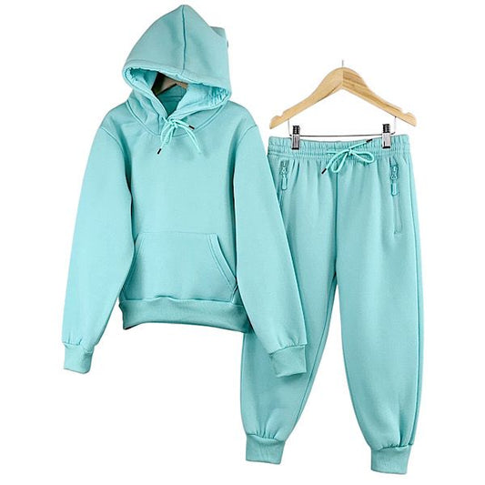 Girls Mint Green 2PC Hoodie Tracksuit