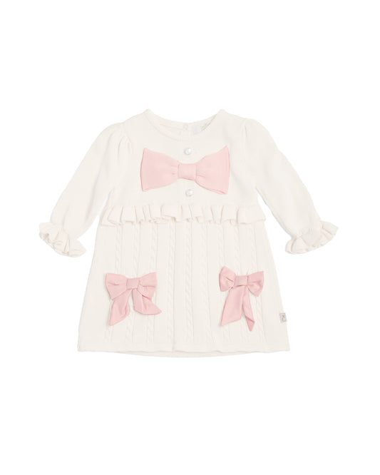 Caramelo Kids Baby Girls Ivory Knitted Dress