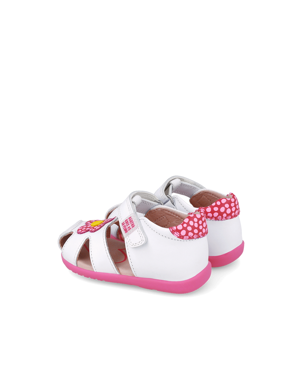 Agatha Ruiz de la Prada Toddler White Flower Sandal