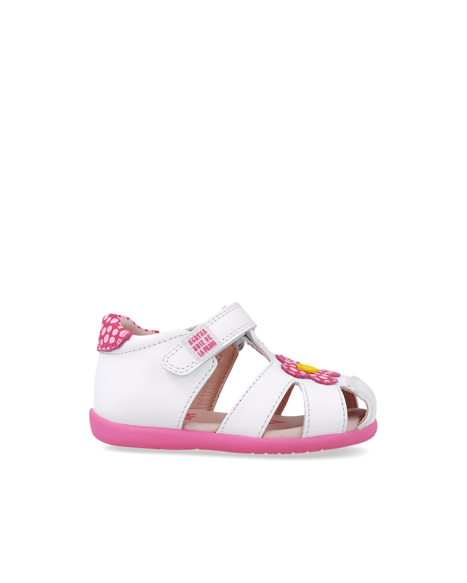 Agatha Ruiz de la Prada Toddler White Flower Sandal