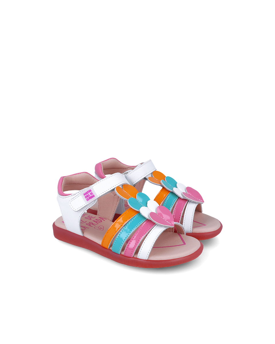 Agatha Ruiz de la Prada White Heart Sandal