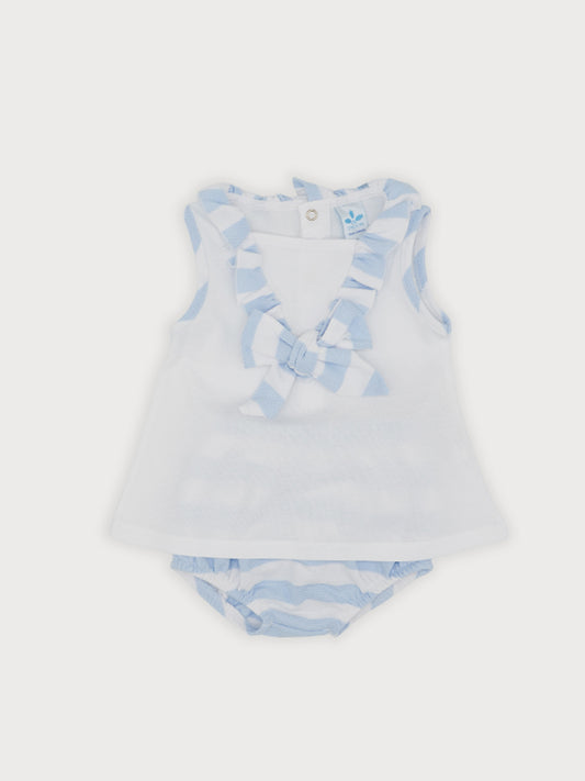 Sardon Baby Blue Striped Dungaree