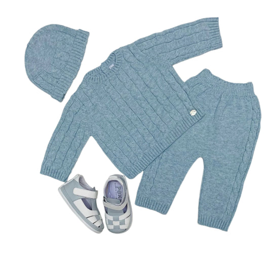 Martin Aranda Boys Knitted Blue 3PC Set