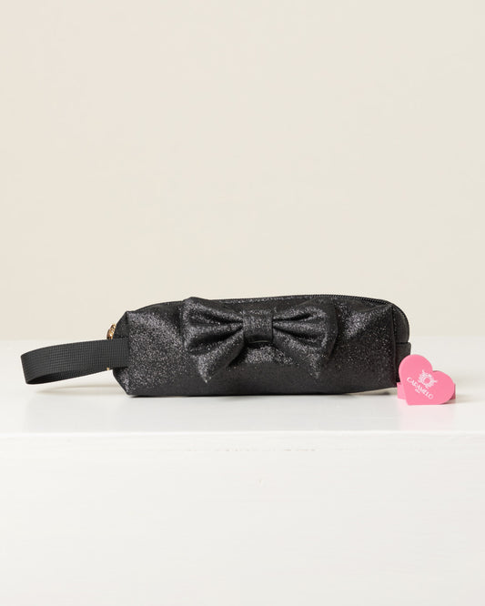 Caramelo Kids Black School Bag Glitter Pencil Case