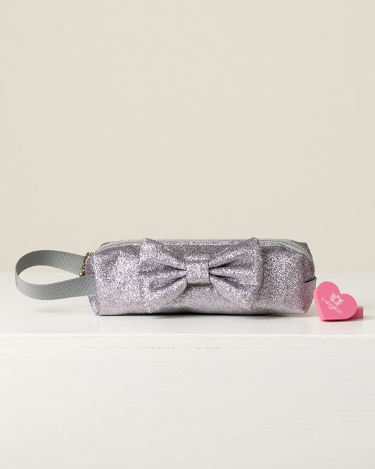 Caramelo Kids Grey School Bag Glitter Pencil Case